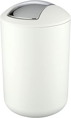 Poubelle à couvercle pivotant winco brazil, en plastique, légère et durable, adaptée à
