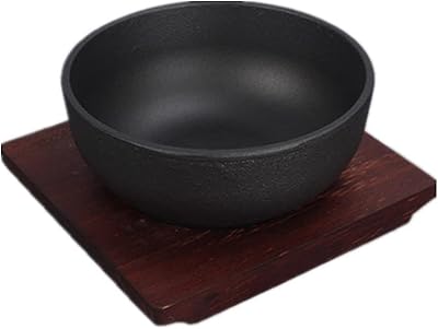 Bol à vaisselle en pierre épaisse pour cuisinière à induction avec plateau