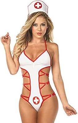 Lingerie sexy femme babydoll robe d'infirmière c&o lingerie sexy lingerie serrée