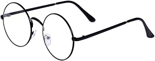 Lunettes surdimensionnées luvive avec monture en métal transparent et verres ronds
