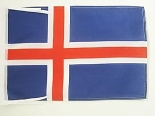 Flag bannière drapeau islande 18" x 12" petits drapeaux