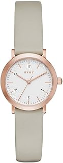 Montre à quartz analogique dkny pour femme avec bracelet en cuir de veau