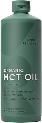 Huile douce de noix de coco biologique sr sports research - carburant d'acides