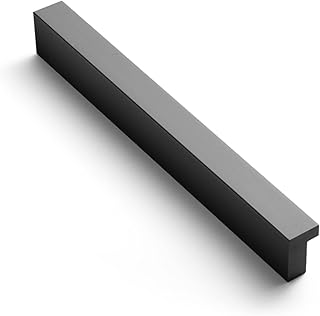 Poignées d'armoire go-key 12 pièces - boutons de tiroir noirs 5" (128 mm)