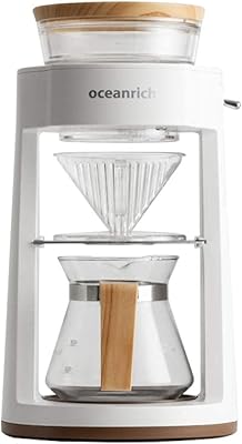 Cafetière filtre automatique oceanrich, cafetière filtre maison avec filtre pour cafetière (cr8350ad, blanc)