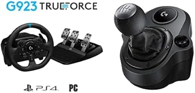 Volant et pédales de course logitech g923 pour ps4 et ps5 - version