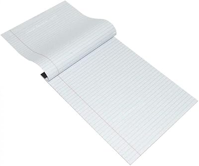 Cahier d'écriture 40 feuilles ligne simple blanc, format a4 pour école, collège, fournitures