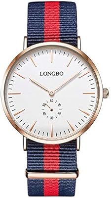 Montre décontractée pour hommes analogique tissu lo-80255