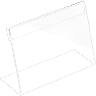 Porte-cartes de visite 6 pièces en acrylique en forme de l en plastique