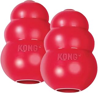 Jouet pour chien moyen classique kong, rouge, paquet de 2