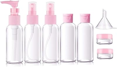 Ensemble de bouteilles de voyage vides en plastique étanches pour shampoing, lotion