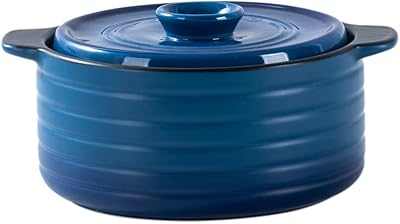Casserole en céramique à feu direct chi prussia 1 litre bleue