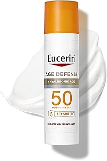 Eucerin age defense lotion écran solaire pour le visage à l'acide hyaluronique, flacon