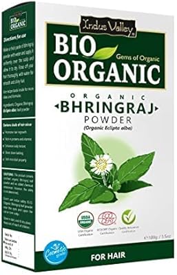 Poudre de bhringraj 100 % naturelle de la vallée de l'indus certifiée halal