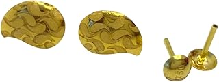 Boucles d'oreilles en or 18 carats, petites, or jaune, sans pierres précieuses