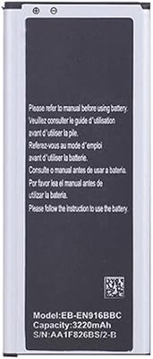 Batterie de remplacement 3220 mah compatible avec samsung galaxy note 4 noir/argent