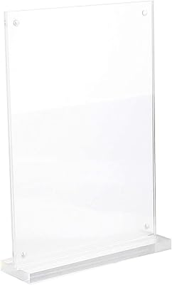Support de panneau en acrylique en forme de t a5 pour afficher le menu,