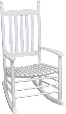 Chaise à bascule en bois, chaise à bascule d'extérieur relaxante pour patio, jardin