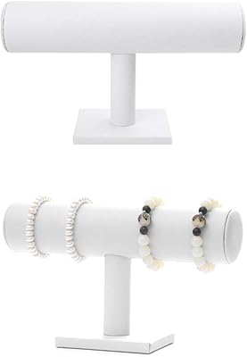 Support pour présenter des bracelets, montres, colliers, bijoux et bagues (blanc), blanc, 23*7cm