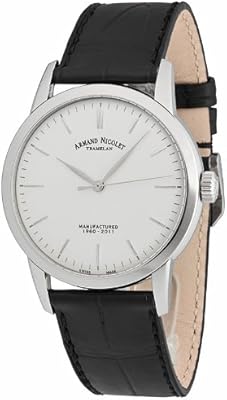 Montre à vent classique en acier inoxydable pour homme armand nicolet 9670a-ag-p670nr1 l10