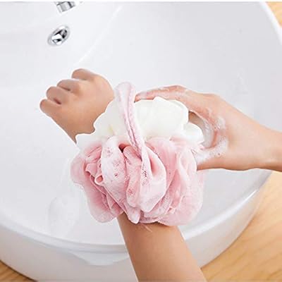 3 pièces éponge de bain luffa en maille pour le nettoyage du corps