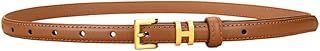 Ceinture dorée pour femme, design h, ceinture en cuir fine, ceinture en jean