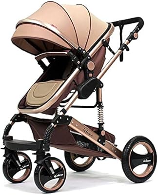 Poussette bébé 3 en 1, poussette à siège réversible, poussette parapluie pour nouveau-né