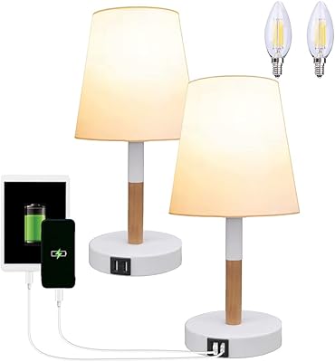 Lampe de chevet usb bocam chevet lampes de table avec revêtement en tissu pour chambre. Le discount haut de gamme, c'est possible avec Diaytar