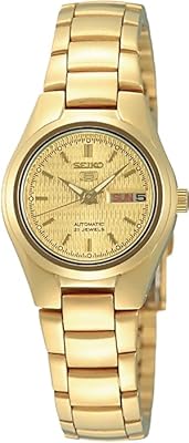 Montre pour femme seiko 5 avec cadran automatique doré et bracelet en acier inoxydable doré, modèle symc18 de seiko. Transformez votre façon de consommer avec Diaytar Sénégal