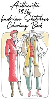 Livre de coloriage de croquis de mode authentiques des années 1980 : illustrations
