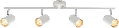 Plafonnier décoratif moderne à 4 voies national lighting avec finition blanc mat gu10