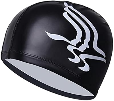 Skeido bonnet de bain élastique en tissu pu imperméable, protection des oreilles, cheveux