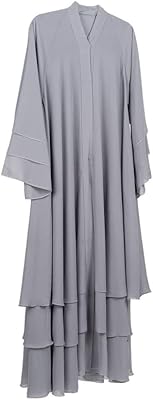 Abaya pour femme - abaya style évasé. 3 couches. dernière mode