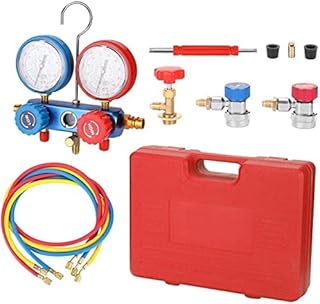 Kit de manomètre double multi-jauge abbasali avec 3 tuyaux de charge