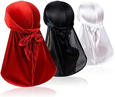 Paquet de 3 moonmen wave durags (velvet durag | silk durag) - pantalon