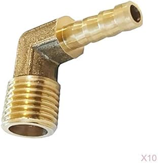 Wei-luong 10x 1/4 bsp coude mâle en laiton à 90 degrés adaptateur