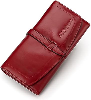Portefeuille élégant pour femme fait à la main en cuir véritable italien