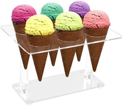 Support à glace en acrylique transparent avec 6 trous, support pour présenter