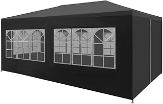 Tente de fête vidaxl 3x6m anthracite gazebo de jardin extérieur abri de chapiteau