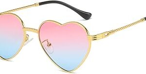 Jolies lunettes de soleil en forme de cœur pour femmes avec une monture en métal moderne et des verres de protection uv 400, largeur de lentille. Shopping en ligne au Sénégal ? Pensez Diaytar !
