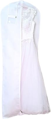 Sac à vêtements de mariage en l housse blanche extra longue pour le rangement