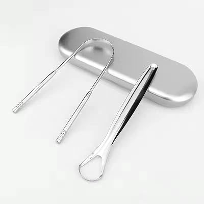Gratte-langue chirurgical 100 % en acier inoxydable pour adultes et enfants, grattoir
