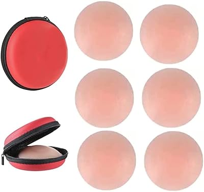 Coussins de soutien-gorge adhésifs réutilisables pour femmes, cache-tétons/autocollants/pasties avec boîte - 3 paires