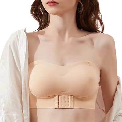 Soutien-gorge antidérapant sans bretelles à clipser sur le devant pour femme avec bandoulière