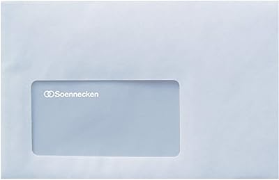 Enveloppes soennecken 2913 c6 75 g mf sk hf blanc 1 000 pièces/paquet.