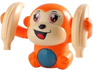 Jouet de singe électrique à commande vocale avec capteur de musique légère, jouet