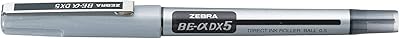 Stylo à bille aiguille zebra dx-5 - encre noire avec pointe 0,5 mm