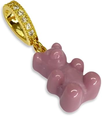 Pendentif liska gummy bear pour bracelets et colliers avec détails plaqués or