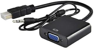 Adaptateur hdmi vers vga, résolution 1080p, avec câble audio hd 3,5 mm