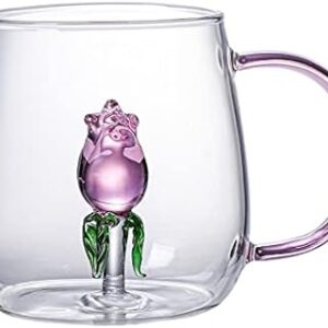 Tasse à café en verre borosilicate 3d qiansheng motif animal mignon. Plus de choix, moins de dépenses avec Diaytar